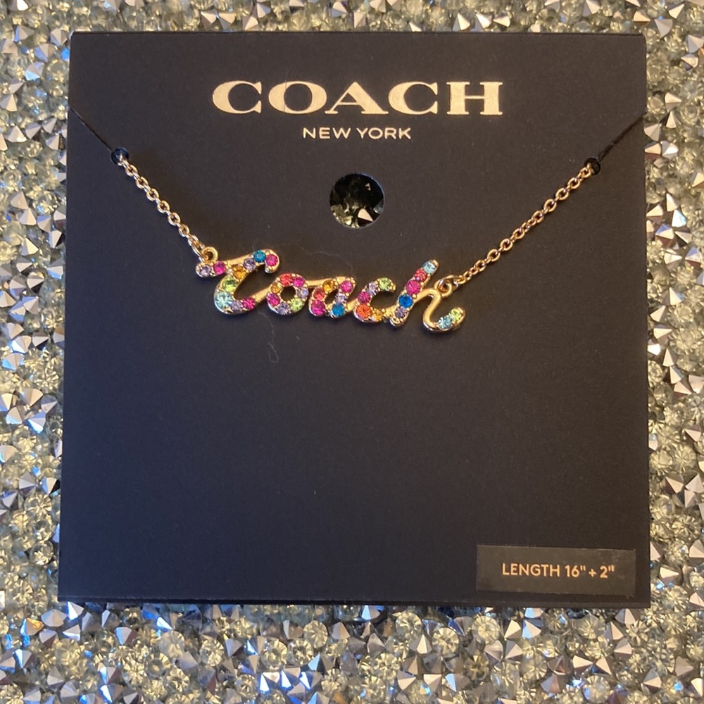 Coach Signature Script Necklace - Picture 4 of 5